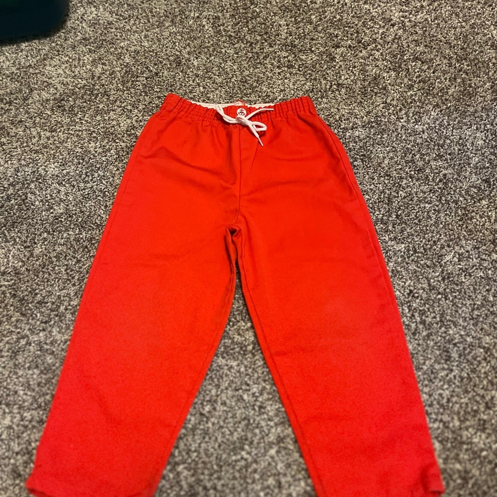 Vintage SEARS Pants‎ Toddler 4T Red Nautical Button Pull On USA Made 90s Y2K